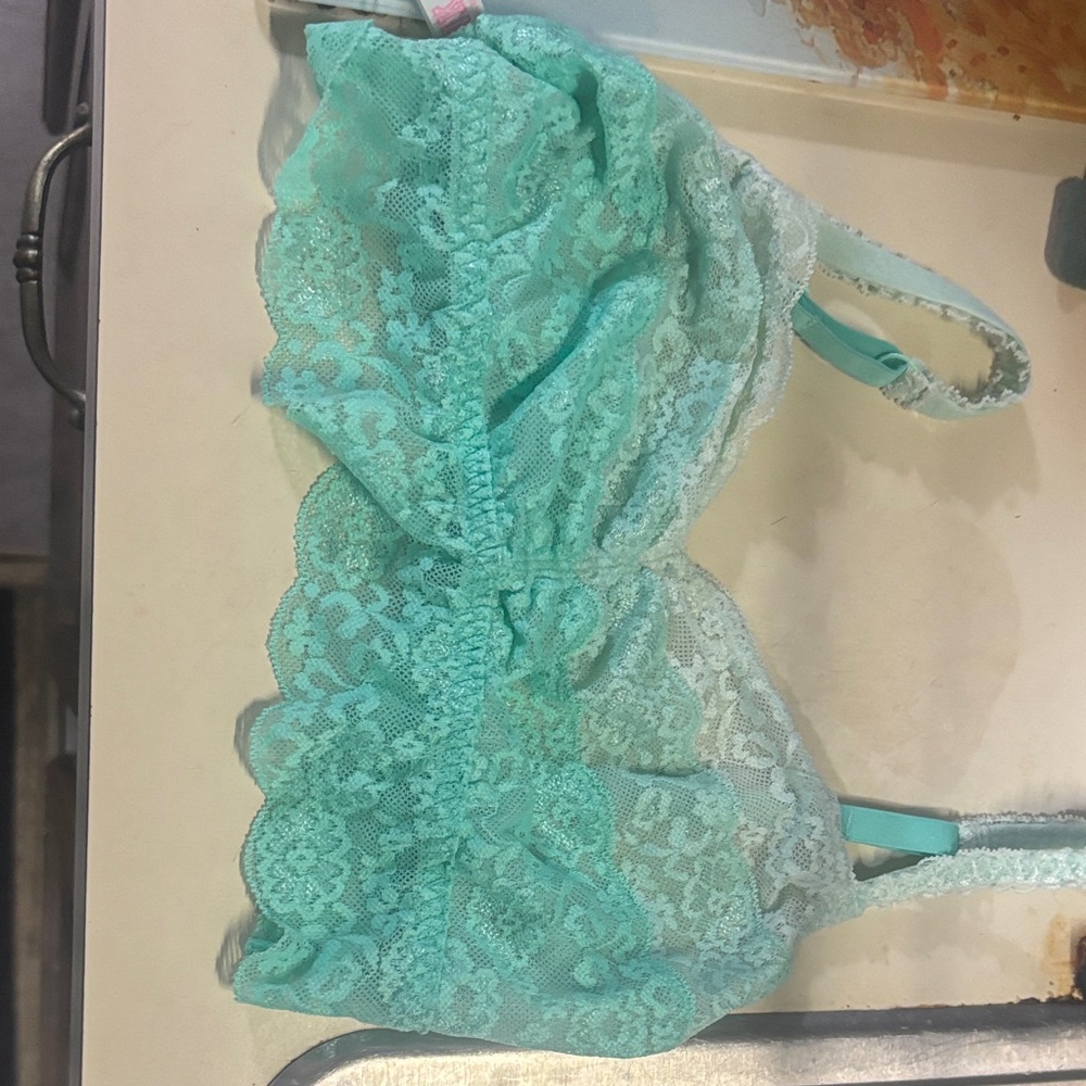 Victoria's Secret Lace Bralette in Turquoise medium make an offer!